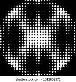Spotted black and white grunge vector line background. Abstract halftone illustration background. Grunge grid polka dot background pattern
