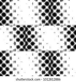 Spotted black and white grunge vector line background. Abstract halftone illustration background. Grunge grid polka dot background pattern
