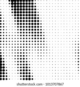 Spotted black and white grunge vector line background. Abstract halftone illustration background.  
