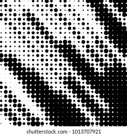 Spotted black and white grunge vector line background. Abstract halftone illustration background.  