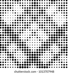 Spotted black and white grunge vector line background. Abstract halftone illustration background.  
