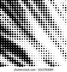 Spotted black and white grunge vector line background. Abstract halftone illustration background.  