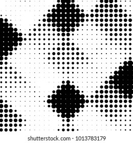 Spotted black and white grunge vector line background. Abstract halftone illustration background.  
