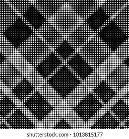 Spotted black and white grunge vector line background. Abstract halftone illustration background. Grunge grid dot background pattern