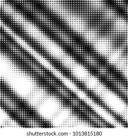 Spotted black and white grunge vector line background. Abstract halftone illustration background. Grunge grid dot background pattern