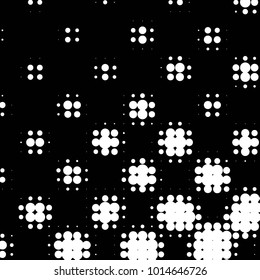 Spotted black and white grunge vector line background. Abstract halftone illustration background. Grunge grid polka dot background pattern
