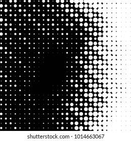 Spotted black and white grunge vector line background. Abstract halftone illustration background. Grunge grid polka dot background pattern
