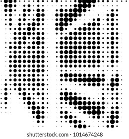 Spotted black and white grunge vector line background. Abstract halftone illustration background. Grunge grid polka dot background pattern
