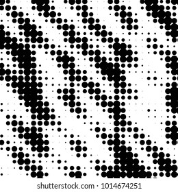 Spotted black and white grunge vector line background. Abstract halftone illustration background. Grunge grid polka dot background pattern
