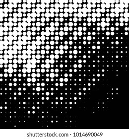 Spotted black and white grunge vector line background. Abstract halftone illustration background. Grunge grid polka dot background pattern
