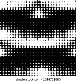 Spotted black and white grunge vector line background. Abstract halftone illustration background. Grunge grid polka dot background pattern
