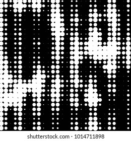 Spotted black and white grunge vector line background. Abstract halftone illustration background. Grunge grid polka dot background pattern
