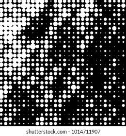 Spotted black and white grunge vector line background. Abstract halftone illustration background. Grunge grid polka dot background pattern
