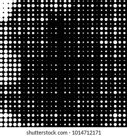 Spotted black and white grunge vector line background. Abstract halftone illustration background. Grunge grid polka dot background pattern
