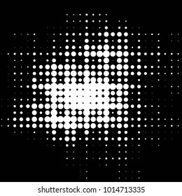 Spotted black and white grunge vector line background. Abstract halftone illustration background. Grunge grid polka dot background pattern
