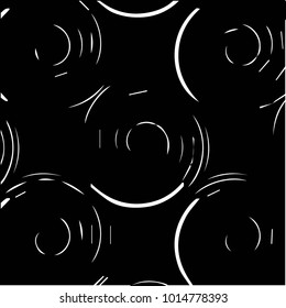Spotted black and white grunge vector line background. Abstract halftone illustration background