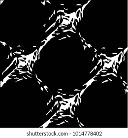 Spotted black and white grunge vector line background. Abstract halftone illustration background.