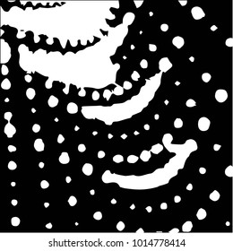 Spotted black and white grunge vector line background. Abstract halftone illustration background. Grunge grid polka dot background pattern
