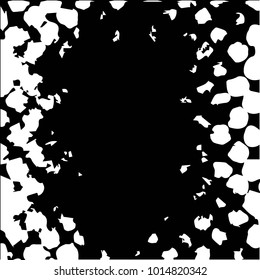 Spotted black and white grunge vector line background. Abstract halftone illustration background. Grunge grid polka dot background pattern
