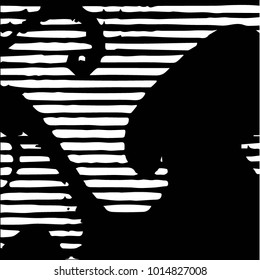 Spotted black and white grunge vector line background. Abstract halftone illustration background. Grunge grid polka dot background pattern
