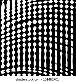 Spotted black and white grunge vector line background. Abstract halftone illustration background. Grunge grid polka dot background pattern

