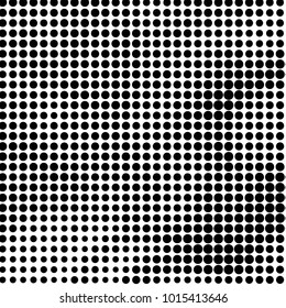 Spotted black and white grunge vector line background. Abstract halftone illustration background. Grunge grid polka dot background pattern
