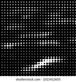 Spotted black and white grunge vector line background. Abstract halftone illustration background. Grunge grid polka dot background pattern
