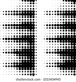 Spotted black and white grunge vector line background. Abstract halftone illustration background. Grunge grid polka dot background pattern
