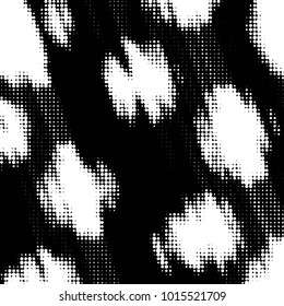 Spotted black and white grunge vector line background. Abstract halftone illustration background. Grunge grid polka dot background pattern
