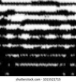 Spotted black and white grunge vector line background. Abstract halftone illustration background. Grunge grid polka dot background pattern
