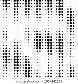 Spotted black and white grunge vector line background. Abstract halftone illustration background. Grunge grid polka dot background pattern
