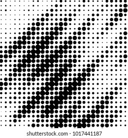 Spotted black and white grunge vector line background. Abstract halftone illustration background. Grunge grid polka dot background pattern
