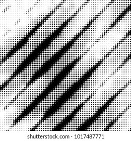 Spotted black and white grunge vector line background. Abstract halftone illustration background. Grunge grid polka dot background pattern
