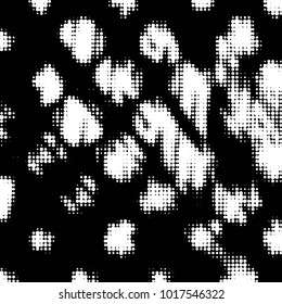 Spotted black and white grunge vector line background. Abstract halftone illustration background. Grunge grid polka dot background pattern
