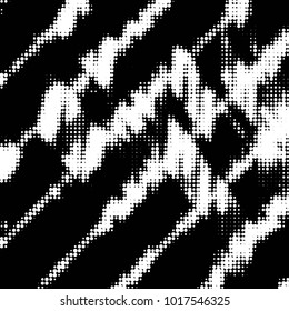 Spotted black and white grunge vector line background. Abstract halftone illustration background. Grunge grid polka dot background pattern
