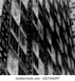 Spotted black and white grunge vector line background. Abstract halftone illustration background. Grunge grid polka dot background pattern
