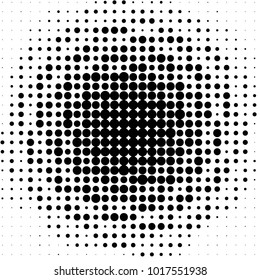 Spotted black and white grunge vector line background. Abstract halftone illustration background. Grunge grid polka dot background pattern
