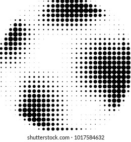 Spotted black and white grunge vector line background. Abstract halftone illustration background. Grunge grid polka dot background pattern
