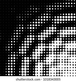 Spotted black and white grunge vector line background. Abstract halftone illustration background. Grunge grid polka dot background pattern
