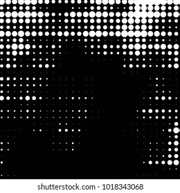Spotted black and white grunge vector line background. Abstract halftone illustration background. Grunge grid polka dot background pattern
