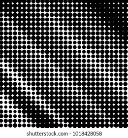 Spotted black and white grunge vector line background. Abstract halftone illustration background. Grunge grid polka dot background pattern
