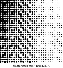 Spotted black and white grunge vector line background. Abstract halftone illustration background. Grunge grid polka dot background pattern

