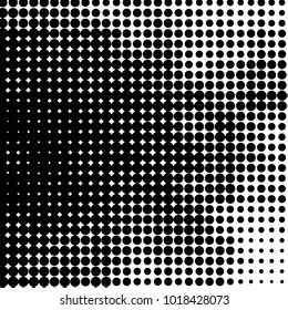 Spotted black and white grunge vector line background. Abstract halftone illustration background. Grunge grid polka dot background pattern
