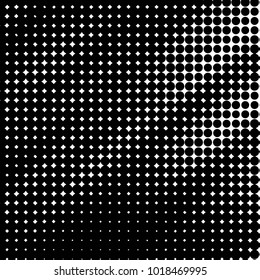 Spotted black and white grunge vector line background. Abstract halftone illustration background. Grunge grid polka dot background pattern

