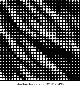 Spotted black and white grunge vector line background. Abstract halftone illustration background. Grunge grid polka dot background pattern
