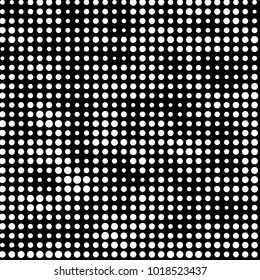 Spotted black and white grunge vector line background. Abstract halftone illustration background. Grunge grid polka dot background pattern
