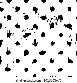 Spotted black and white grunge vector line background. Abstract halftone illustration background. Grunge grid polka dot background pattern
