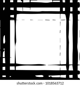 Spotted black and white grunge vector line background. Abstract halftone illustration background. Grunge grid polka dot background pattern
