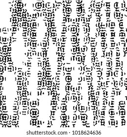 Spotted black and white grunge vector line background. Abstract halftone illustration background. Grunge grid polka dot background pattern
