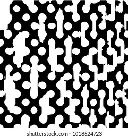 Spotted black and white grunge vector line background. Abstract halftone illustration background. Grunge grid polka dot background pattern

